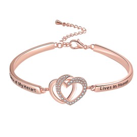 Stocking Stuffers Holiday Outfits for Women 2024 Mother Daughter Bracelets Mom Bracelet Mom and Daughter Bracelets Mothers Day Gifts from Daughter Heart Charm Bracelet Mother's Day Gifts