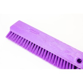 SPARTA 41891EC68 Omni Sweep Plastic Push Broom Head, Heavy Duty, Industrial Broom With Color Code System For Outdoor, Indoor, Garage, Concrete, Patio, Kitchen, Bathroom, 24 Inches, Purple