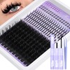 JIMIRE Volume Lash Clusters Kit 12-18MM D Curly Lash Extension