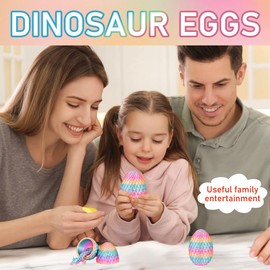 Zorvayne Dragon Egg with Dragon 3D, 3D Printed Dragon, 3D Dragon, Realistic Dragon Eggs in the Egg Jointed Fully Movable, Surprise Easter Dragon Eggs, Home Decor (Candy Colours)