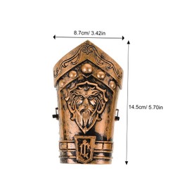 FRCOLOR 2pcs Set Steampunk Cosplay Set with Viking Shield Sword Holder and Bracers Unique Dragon Design for Role Play and Costume Events for Adults