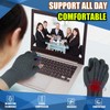 Tiny Chou 2 Pairs Fingerless Arthritis Gloves for Women Men,