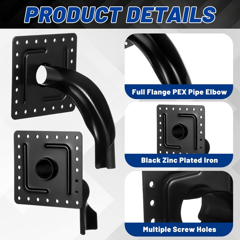 Pushglossy 30 Pack 1/2 Inch PEX Bend Supports with Mounting