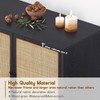 XIAO WEI Rattan Cabinet, Sideboard Cabinet with Hand-Woven Natural Rattan