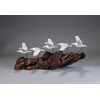 5 Pelicans in Flight by John Perry 11 inch Long