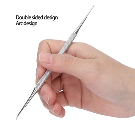 Lima de Uñas Encarnadas, 2 Piezas de Levantador de Limas de Uñas Encarnadas Profesional de Acero Inoxidable de Doble Cara Herramienta Limpiadora de Uñas Encarnadas que Previene Eficazmente las Uñas en