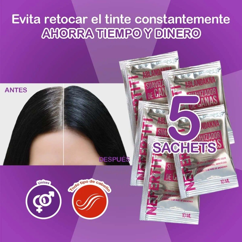 Ablandador Suavizador De Canas Para Tinte Con Keratina 5pza