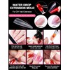 EBANKU 120pcs Clear Dual Nail System Shape Acrylic Stiletto Nail