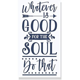 Do What is Good for The Soul Healthy Living Vinyl Lettering Wall Decals 20x37-Inch Deep Blue