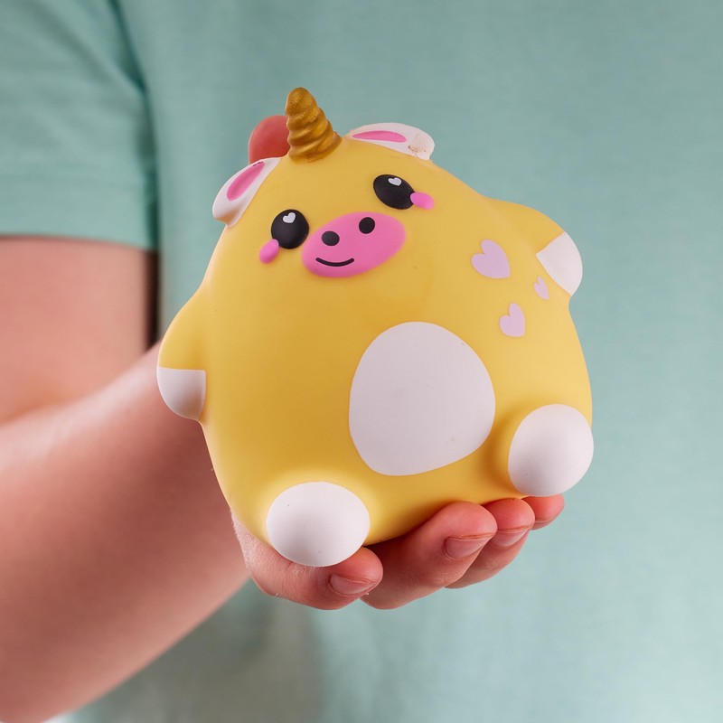 Smooshzees Cutezees Buttercup, Yellow Unicow, Collectable Characters, Supersoft, Cuddly and
