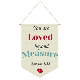Mxrymvu Christian Bible Verses Wall Decor Inspirational Scripture Decor Banner Wall Sign for Baby Boys Girls Newborn Kids Hanging Pennant Flag Banner for Nursery Baby Room Playroom Bedroom
