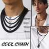 20inch Biker Thick Chain for Men Black Necklace Big Cuban