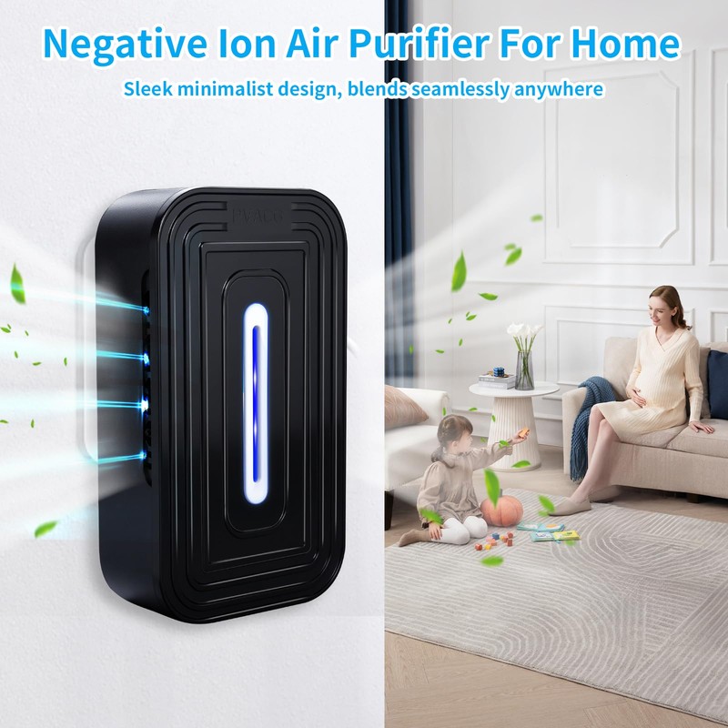 2026 Upgrade 2 Pack Negative Ion Air Purifier 8-Emitter, Quiet