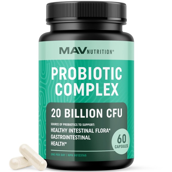 MAV NUTRITION Probiotics & Prebiotics 20 Billion CFU | Shelf