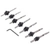 8Pcs/Set Tapered Countersink Bit Screw Set High Speed Steel Wood