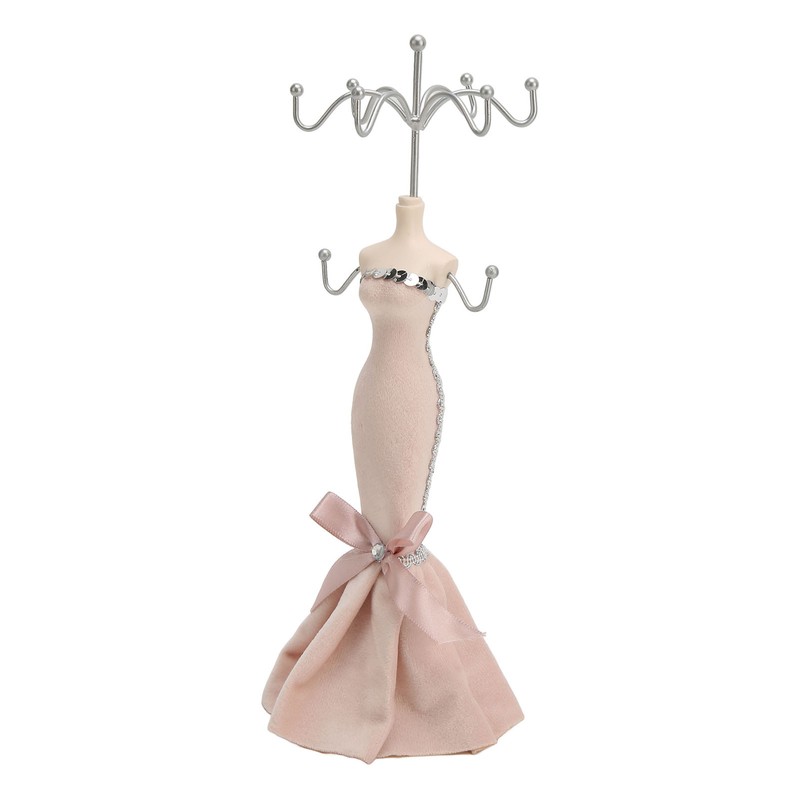 Model Dress Jewelry Display Stand Earring Necklace Ring Holder Storage