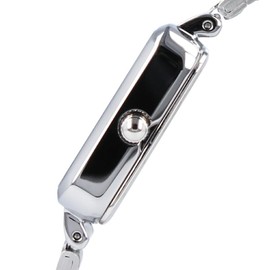 Casio LTP-V009 Series Standard Analog Wristwatch, Rectangle Face, Women's, Overseas Model, Silver x White LTP-V009D-7E, Bracelet Type