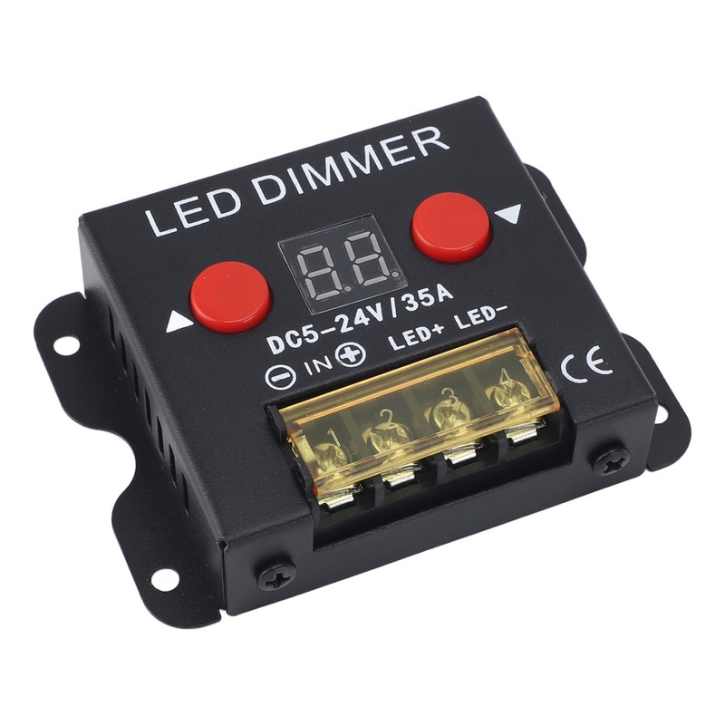 LED Light Strip Dimmer DC 5‑24V 35A PWM Dimming Controller