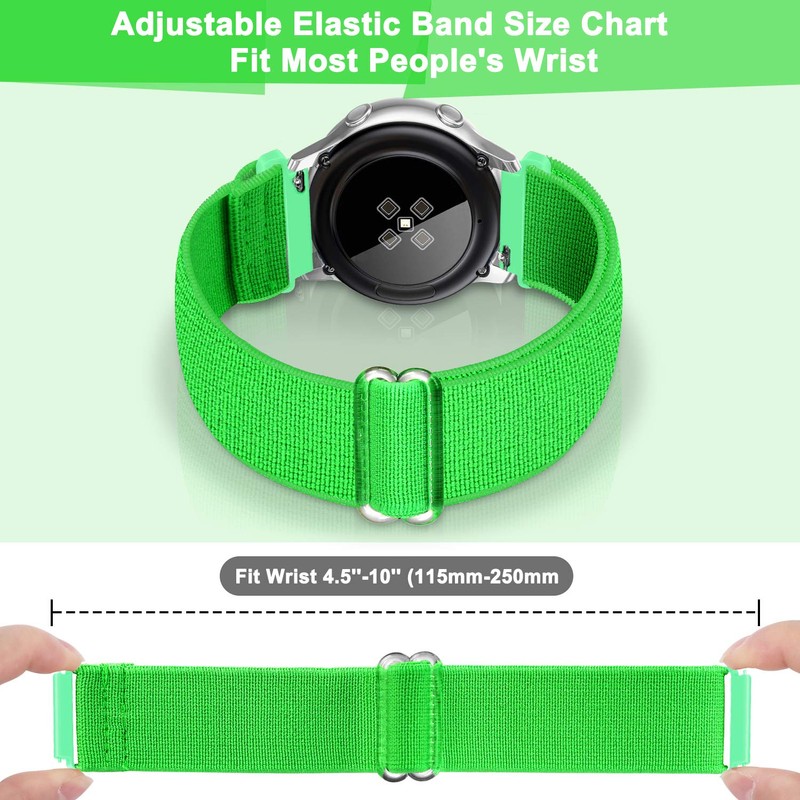 [Runostrich] Nylon Elastic Watch Band 20mm 22mm Replacement Band "8"