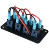 X AUTOHAUX 4 Gang Rocker Switch Panel 3 Pin on