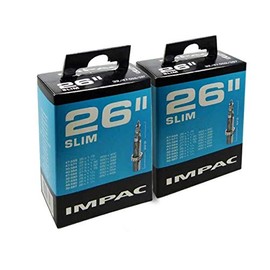 Impac 2pk Cycle Tubes 26" SLIM - Presta Valve - '26x1.75' / '26x1-1/4' - '26x1-3/4' / '27.5x1.35' - '27.5x1.75' / '650 x 45c' - '650 x 42' / '47-559' - '32-597'
