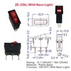 Miayaya Zing Ear ZE-235L Rocker Switch Red Illuminated 16A 125VAC