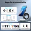 3 in 1 Wireless Charging Station for Multiple Devices Black