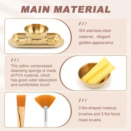 Set De 23 Piezas Para Tratamientos Faciales De Estética, Incluye Brochas Y Aplicadores De Mascarillas, Kit Para Mezclar Mascarillas Faciales Para Mujer, Herramientas Faciales Para El Cuidado
