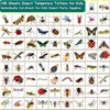 CHARLENT 148 Individually Sheets Bug Temporary Tattoos for Kids -