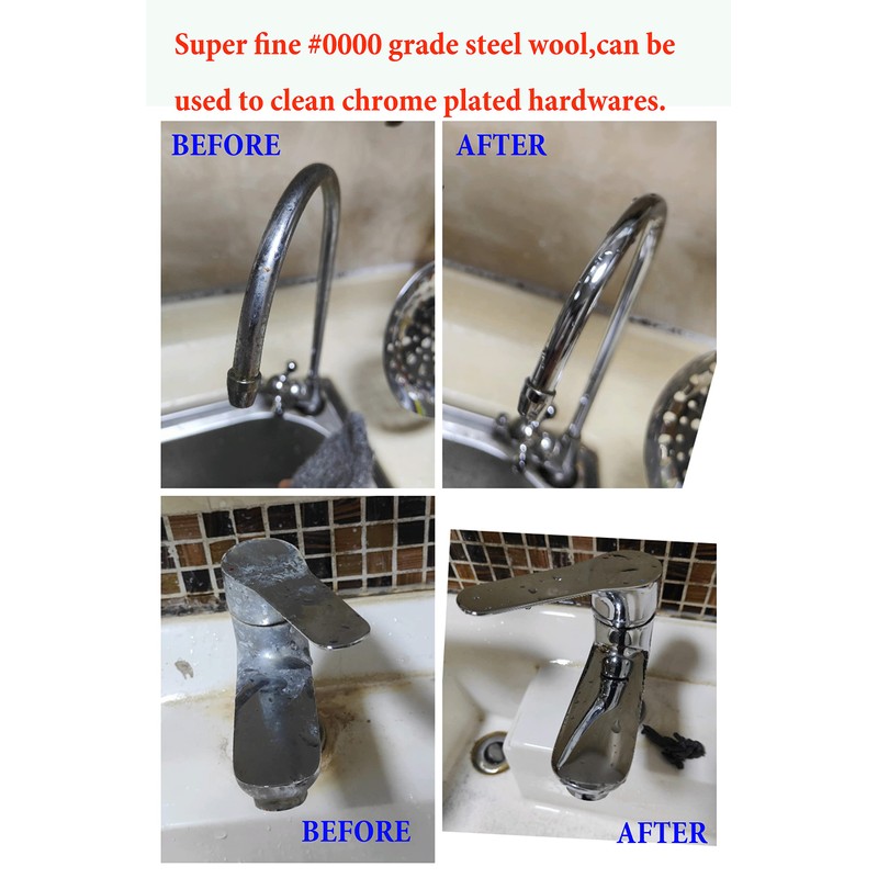 Grade #0000 Steel Wool 22FT Roll for Cleaning, Remove Rust,