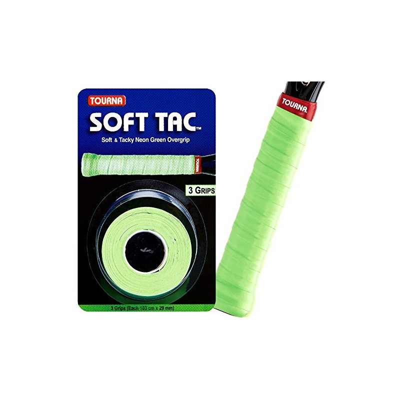 Tourna Soft Tac Overgrip Wrap, Neon Green