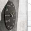 MIJOMA Black Glass Wall Clock Mathematic - Diameter 35 cm