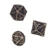 7pcs Copper Dice Set Polyhedral Hollow Clear Number Balancing Table