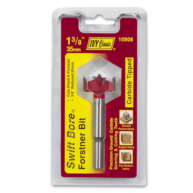 IVY Classic 46084 1-3/8-Inch (35mm) x 3-1/2-Inch Carbide Forstner Bit,
