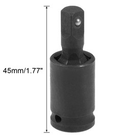 TA-VIGOR 1/4" Drive Universal Joint Swivel Deep Impact Socket Set, Heavy-Duty CR-V Socket Adapter, 360° U-Joint for Ratchets, Socket Sets, Manual & Automotive Wrench Tools