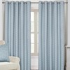 HOMESCAPES Blue Geometric Blackout Curtains Pair Width 167cm (66") x