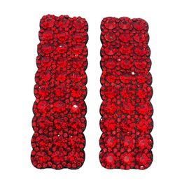 2Pcs Red Rhinestones Snap Hair Clips for Women Girls Rectangular Hairpins Korean Barrettes Hair Accessories, Clips and Barrettes, Hair Clips