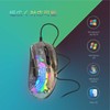 MAMBASNAKE X400 Gaming Mouse, Transparent Skeleton Mouse, Wired, Lightweight, Programmable,