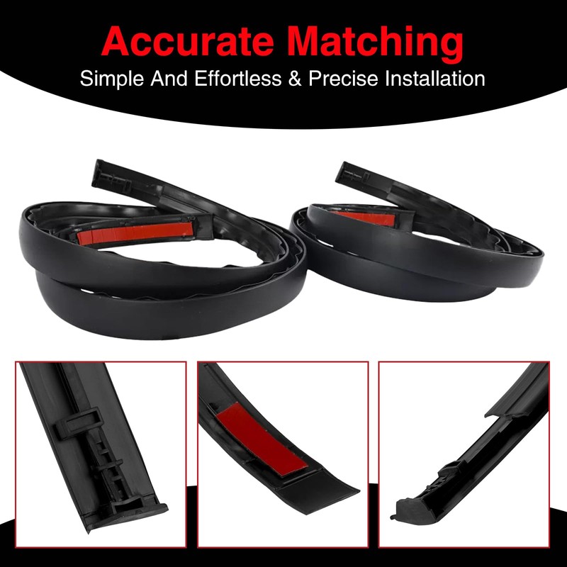 2PCS Roof Drip Molding Right & Left Weatherstrips Compatible with
