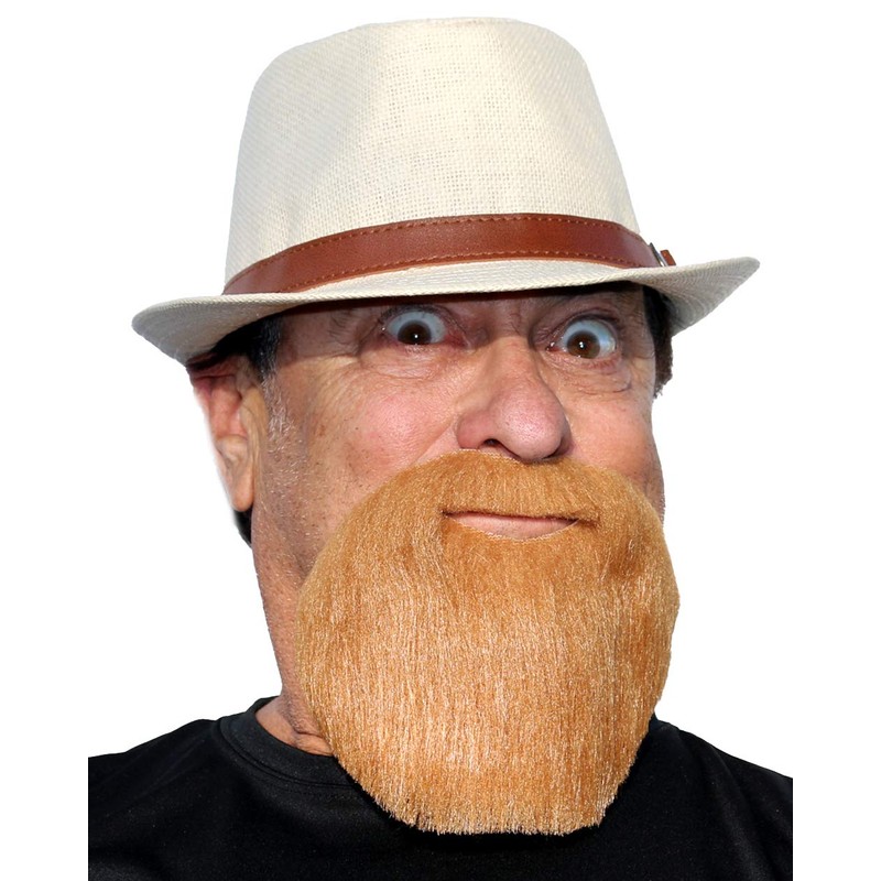 Realistic Extended GoateeFake Full Circle Beard, Novelty Costume Beard (Auburn)