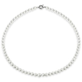 inSCINTILLE Women's Pearl Necklace Stainless Steel | Men's Pearl Necklace in Various Colours and Sizes | Gift Box Included, Stainless Steel Stainless steel Mother_of_Pearl, Pearl