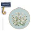 Zelphvt Beginner Cross Stitch Kits Daisy Flower Beginner Embroidery Kit