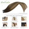 WindTouch Tape in Hair Extensions Human Hair Balayage Chocolate Brown