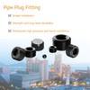 zDwfDc 65PCS 6 Size Black Carbon Steel NPT Pipe Fittings,