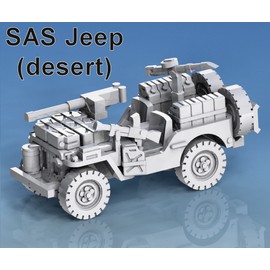 British - SAS Jeep - variations  (3) - 15mm