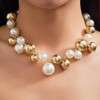 Chunky Gold Pearl Necklace for Women - Big Statement Jewelry
