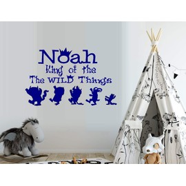 Custom Name: King of The Wild Things ~ Children Wall Decal Custom Name: 16" x 26"