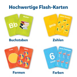 Skillmatics Thick Flash Cards for Toddlers - Letters, Numbers, Shapes & Colours, 3-in-1 Educational Game for Kids from 18 Months to 4 Years, Includes Learning Activities for Preschool Children