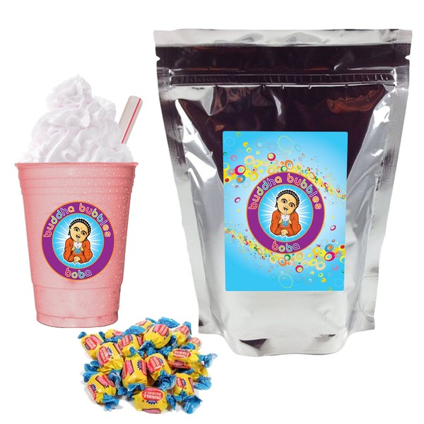 Bubble Gum Boba Bubble Tea Drink Mix Powder By Buddha Bubbles Boba 1 Kilo (2.2 Pounds) | (1000 Grams)