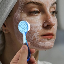 4 Piezas Cepillo De Uñas De Acrílico Cepillo De Limpieza Facial Cepillo De Limpieza De Cara De Mano Depurador Facial Exfoliante Depurador De Limpieza Escarchado Cepillo De Cuerno
